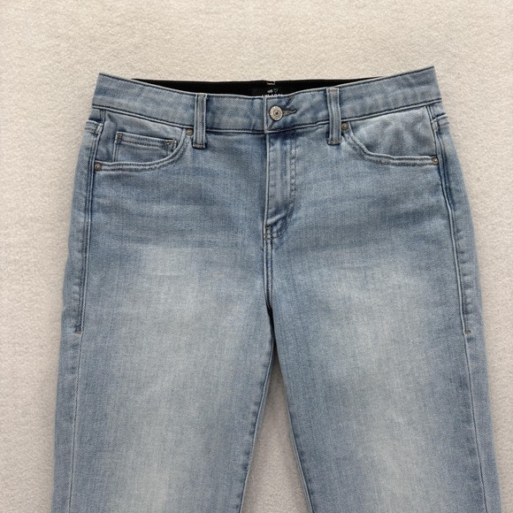 LuLaRoe With Love Straight Leg Jeans Womens 28 Ankle Raw Hem Stretch Denim Pants - Picture 2 of 13